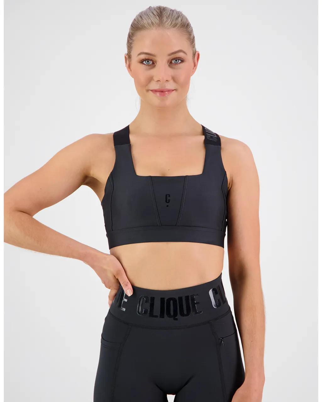 Clique Super Support Bra - Black/Black