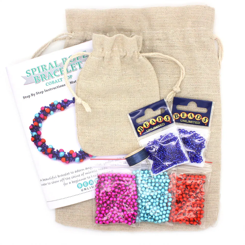 Cobalt Pop Spiral Rope Bracelet Kit