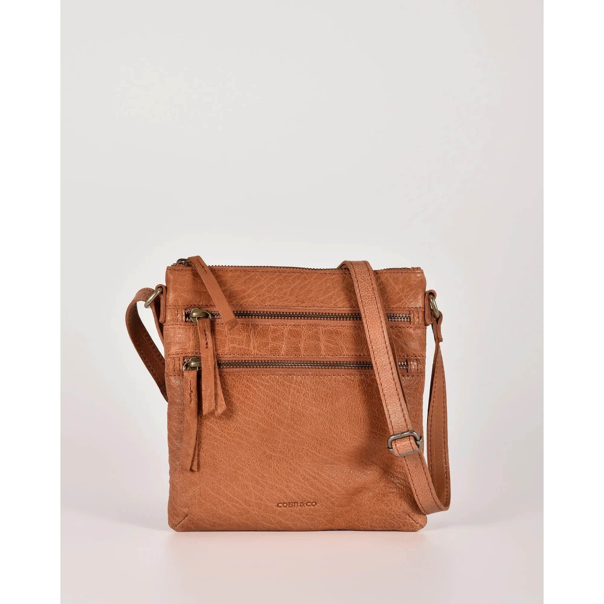 COBB & CO Barton Leather Zipped Shoulder Bag