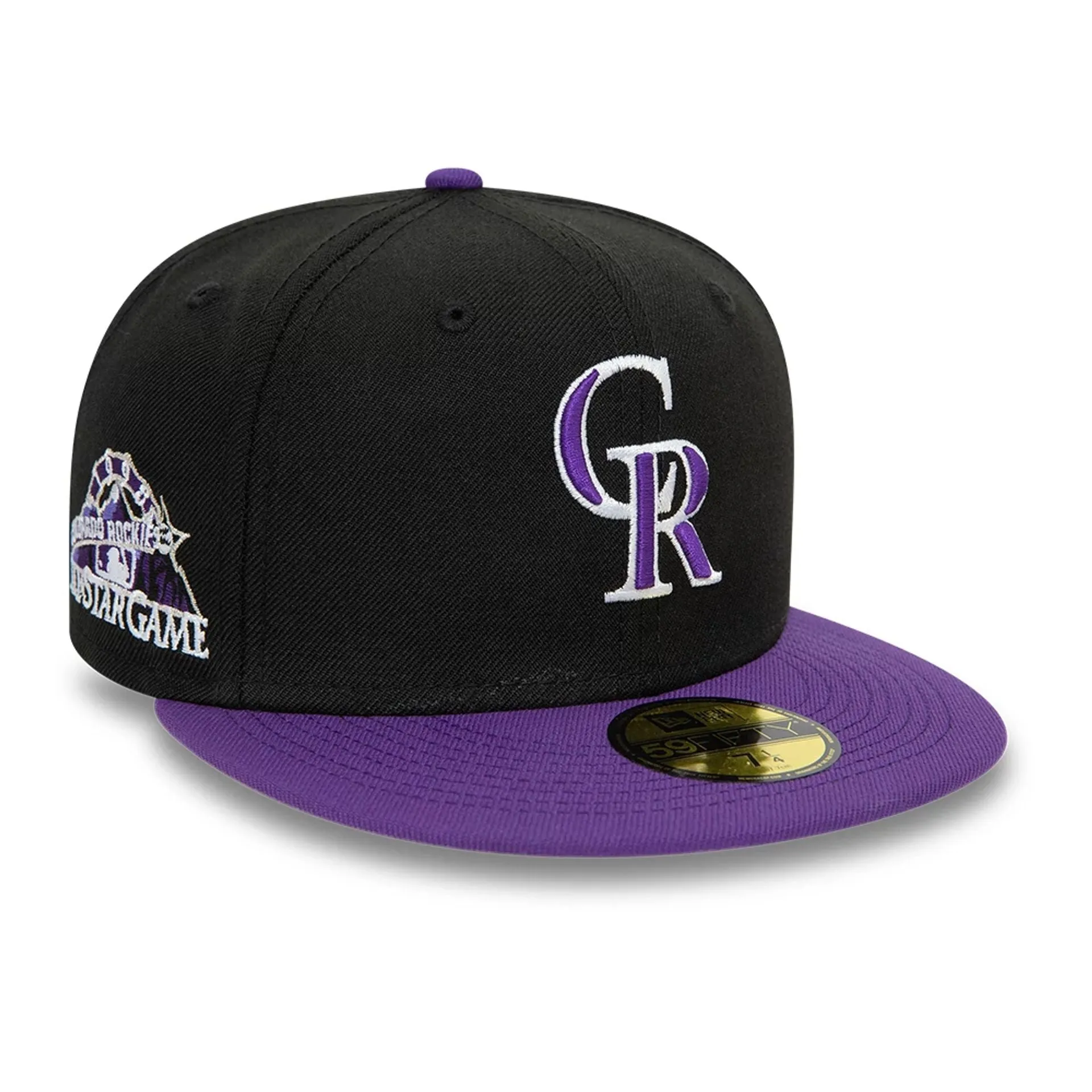 Colorado Rockies MLB Purple Success Black 59FIFTY Fitted Cap