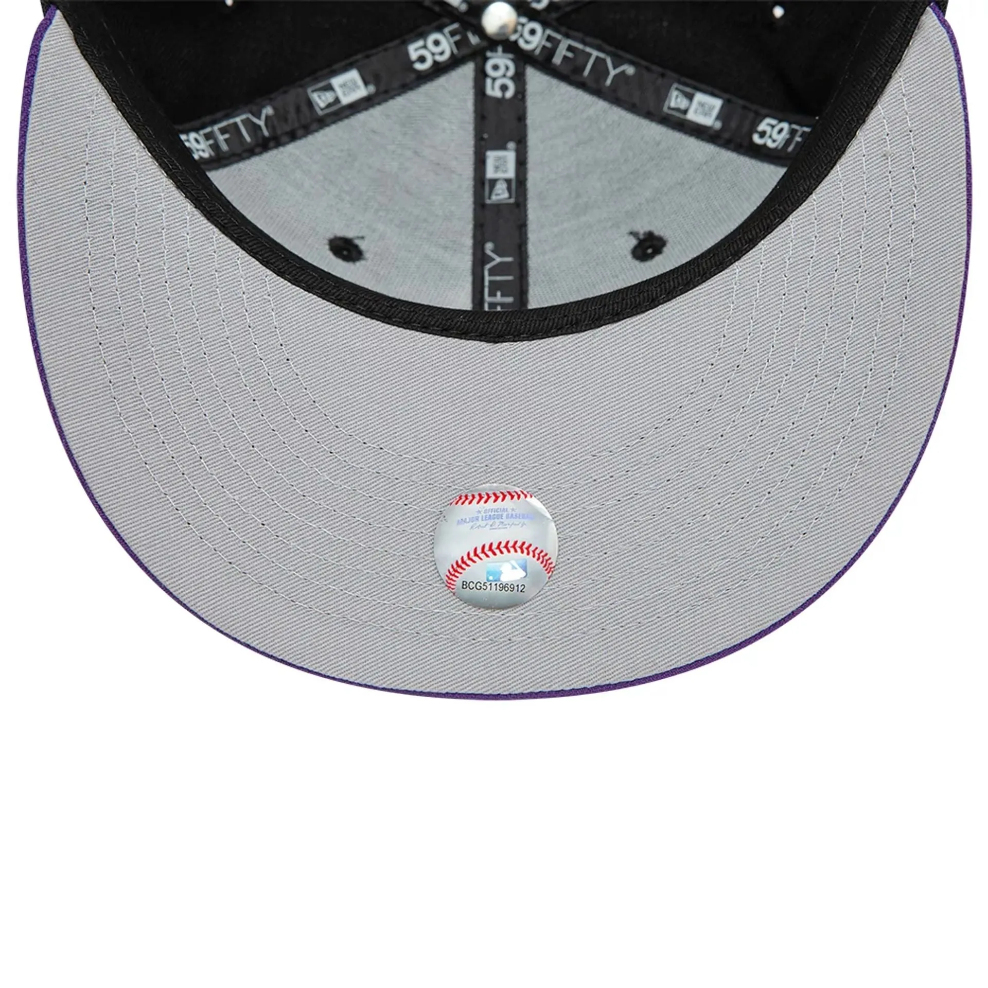 Colorado Rockies MLB Purple Success Black 59FIFTY Fitted Cap