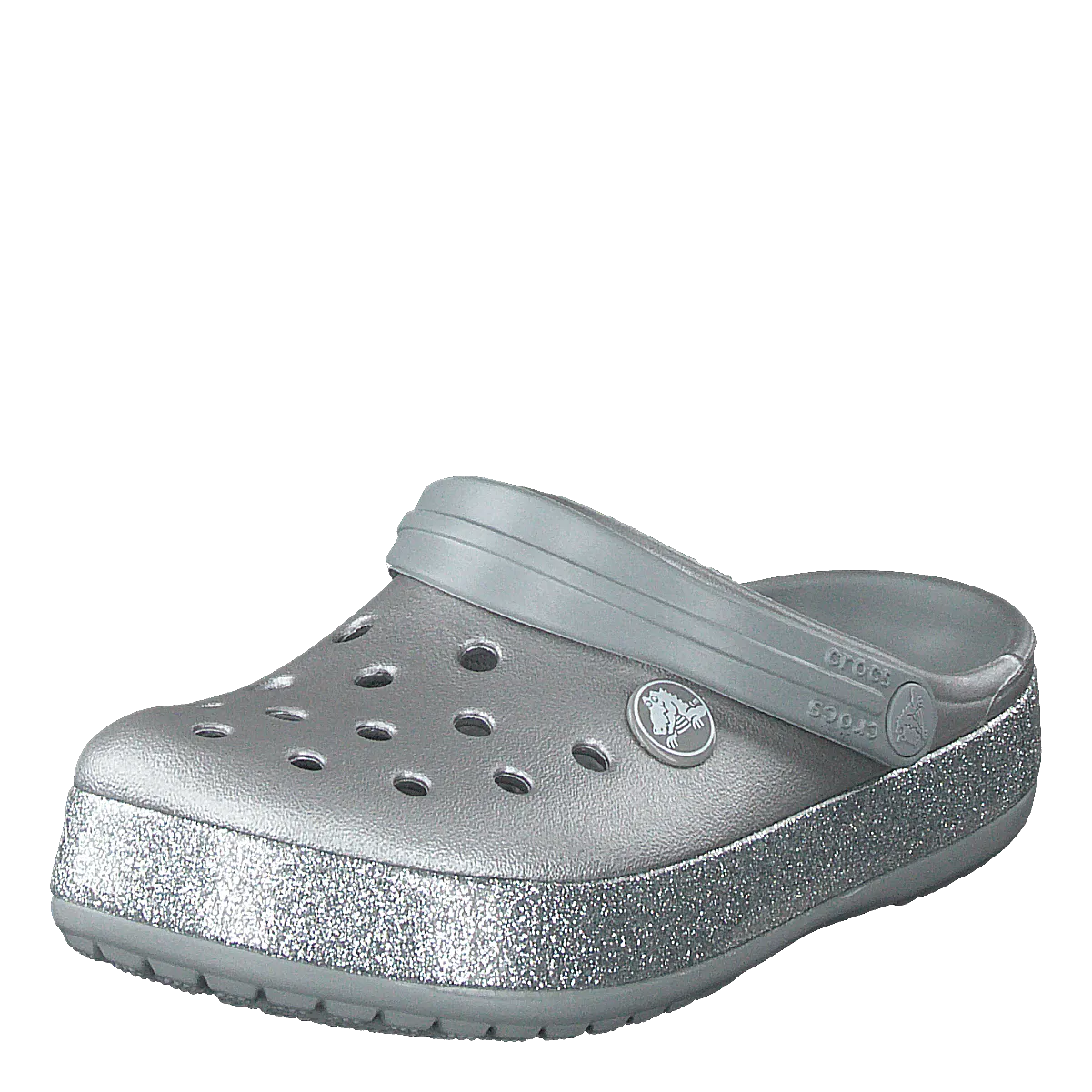 Crocband Glitter Clog K Silver