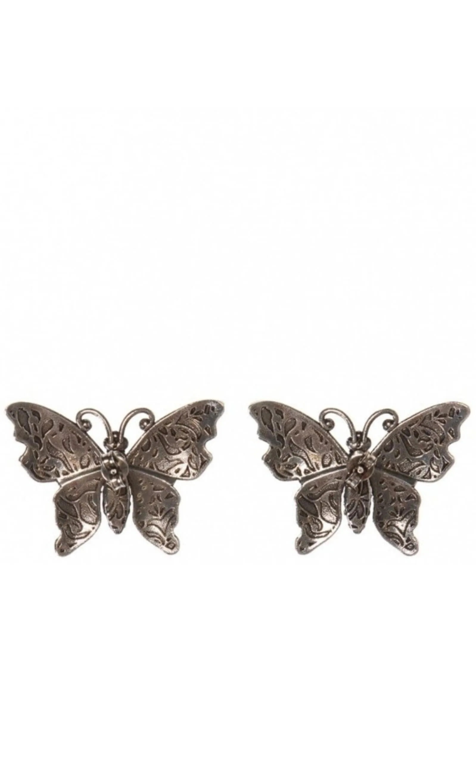 Crystal Studded Butterfly Earrings