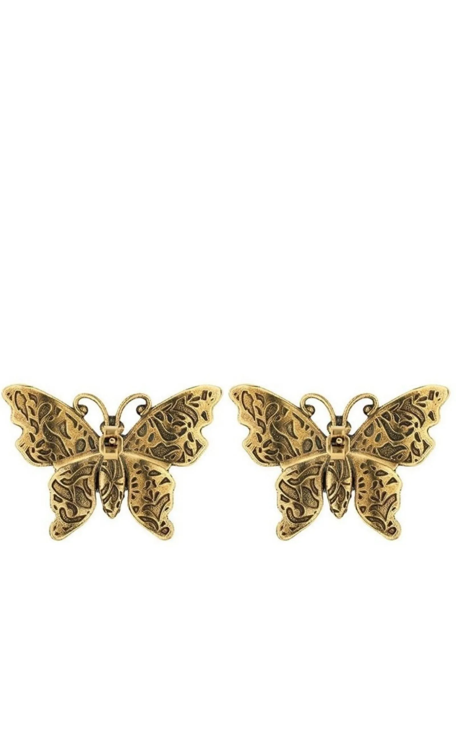 Crystal Studded Butterfly Earrings