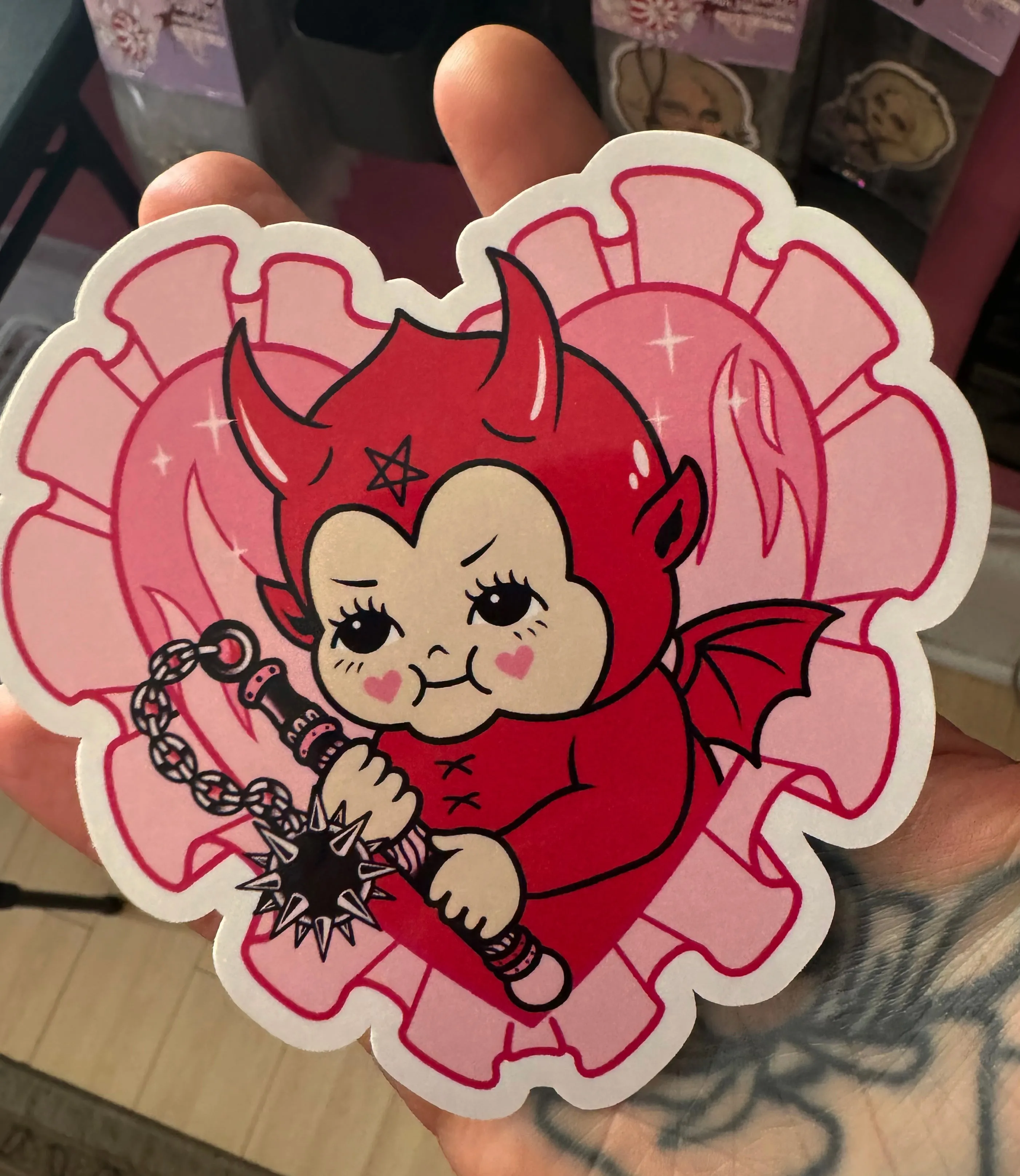 Devil Cupid Cut Vinyl STICKER