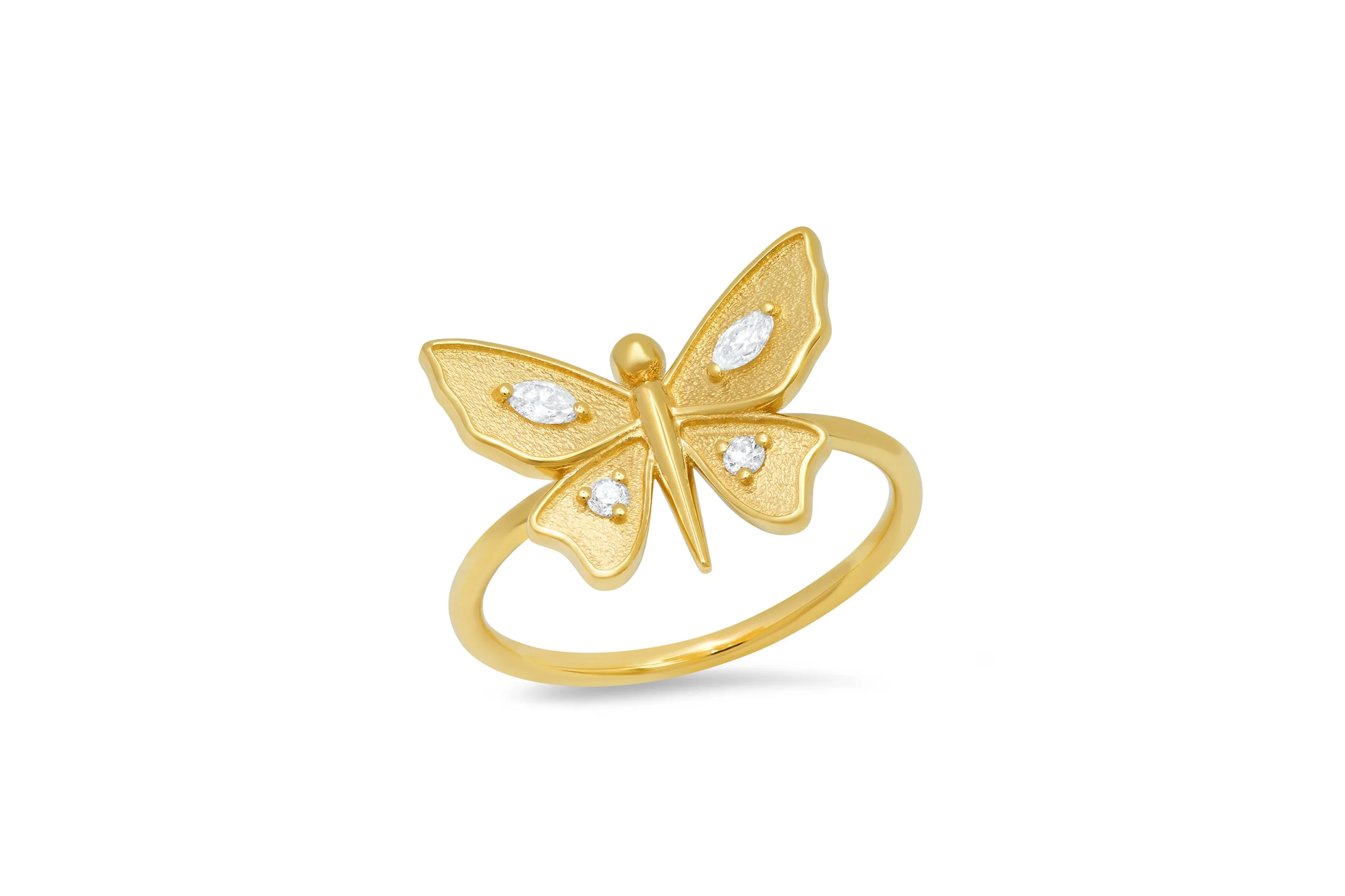 Diamond Butterfly Ring