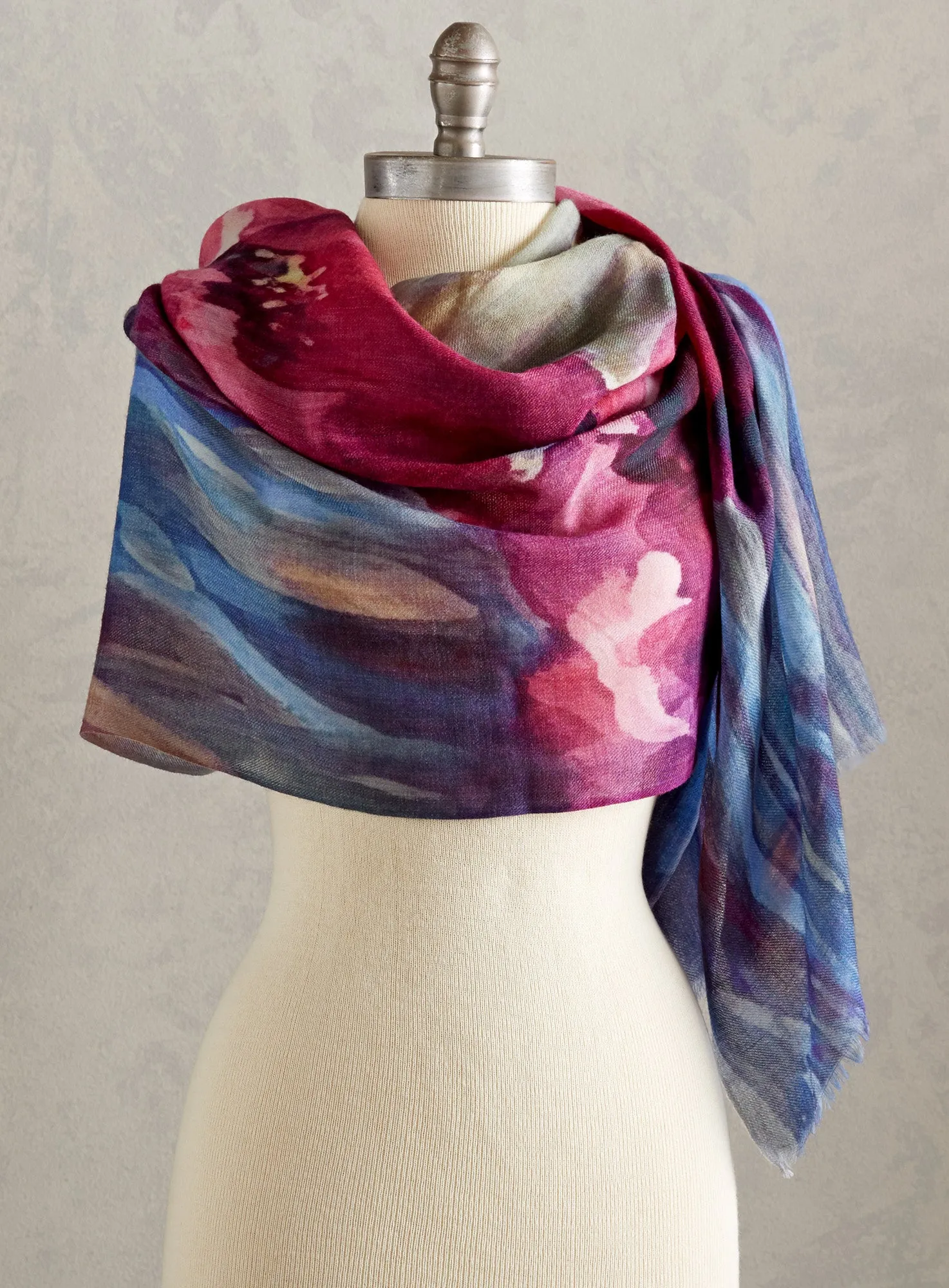 Gemstone Garden Wool Scarf