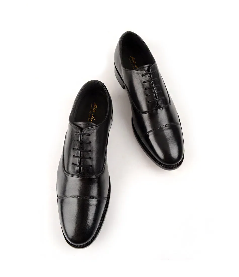 Goodyear Welted - Cap Toe Oxfords - Black