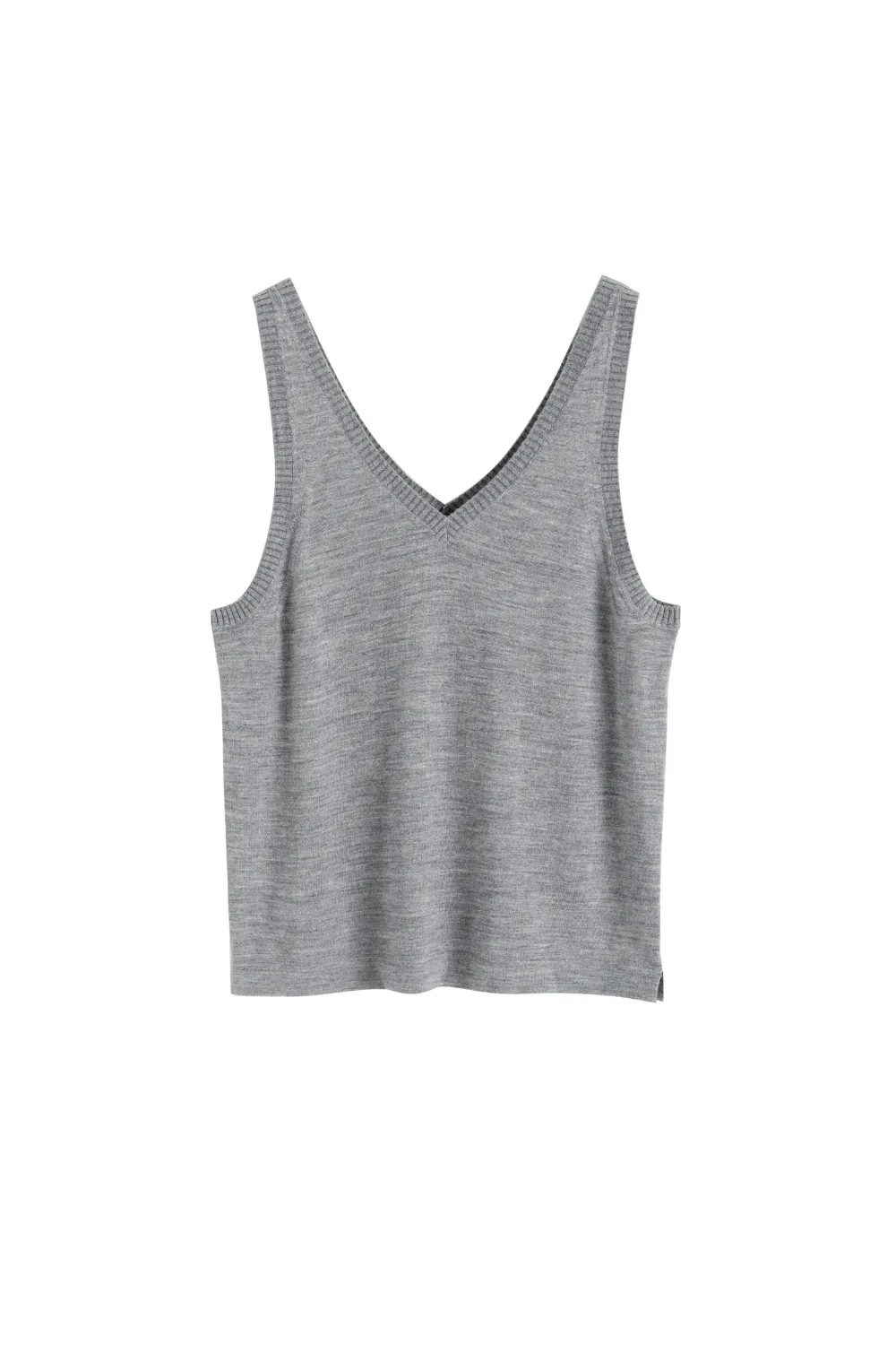 Grey Pure Merino Vest