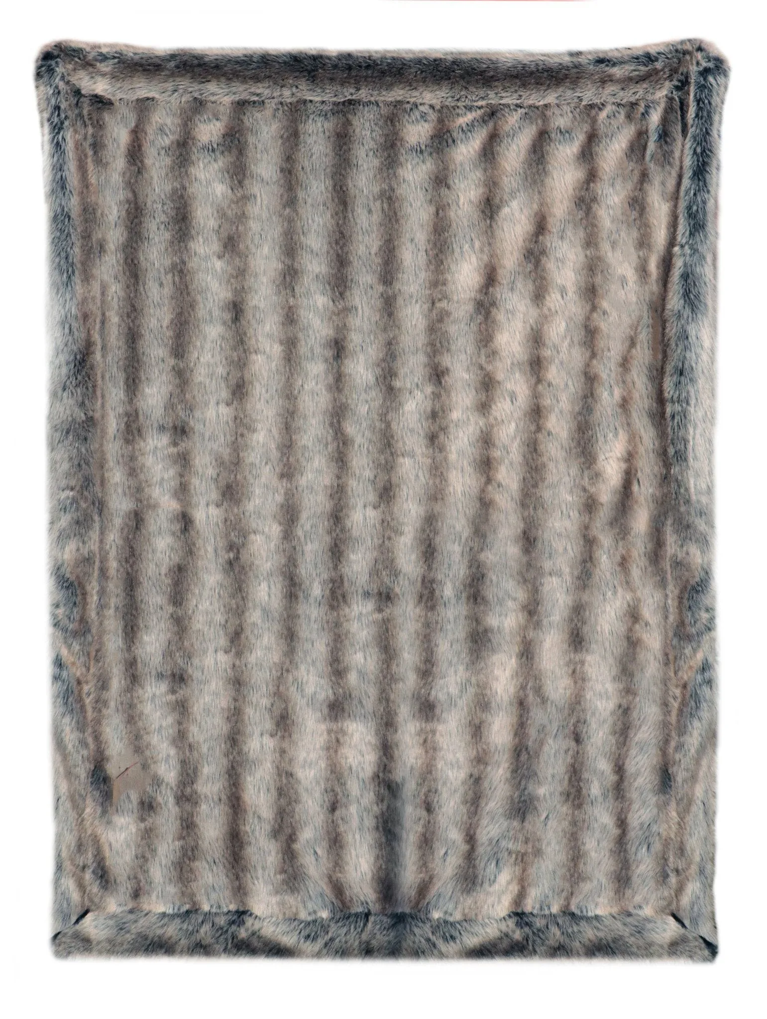 Grey Wolf Faux Fur Large Blanket