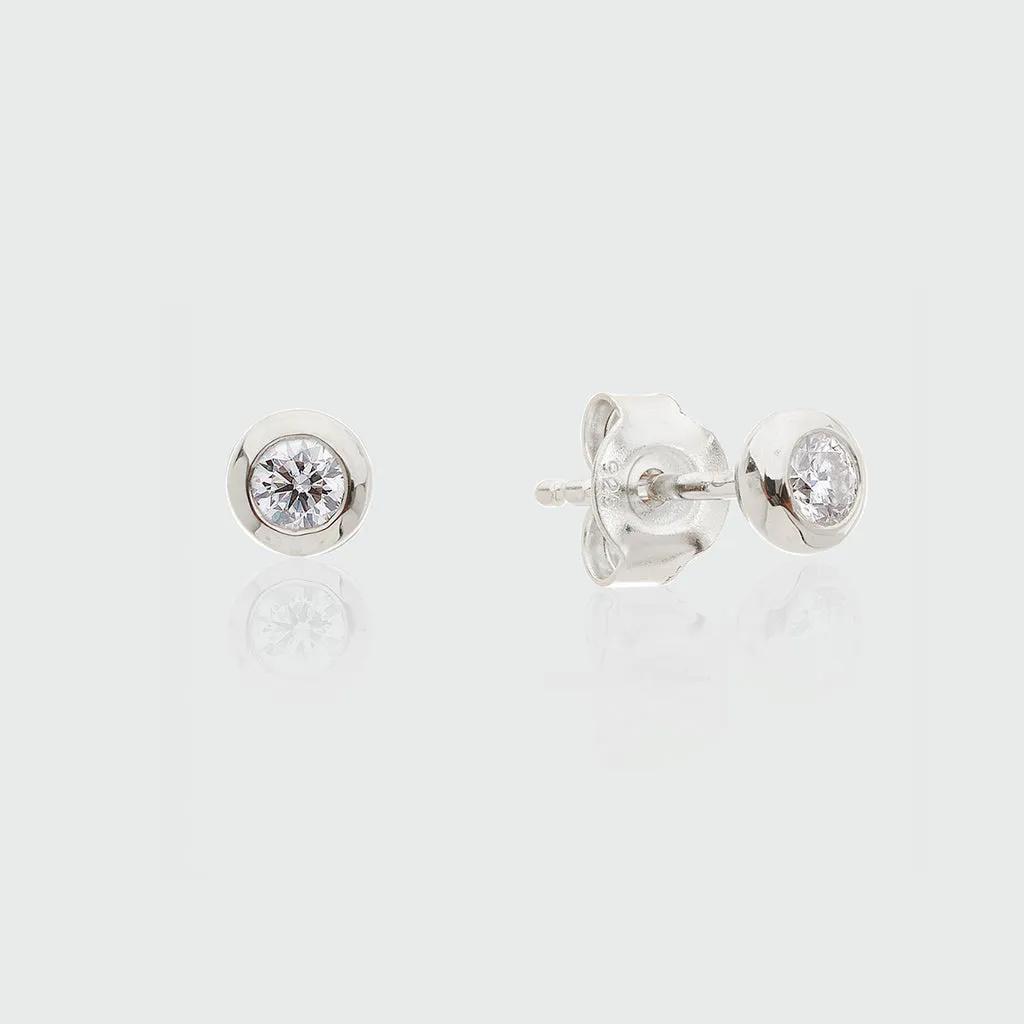 Hampton Sterling Silver & Cubic Zirconia Stud Earrings