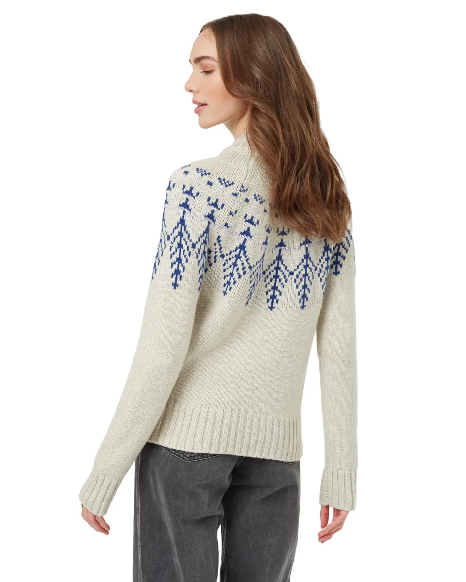 Highline Wool Intarsia Sweater (Pale Oak/Sodalite Blue/Purple Ash)