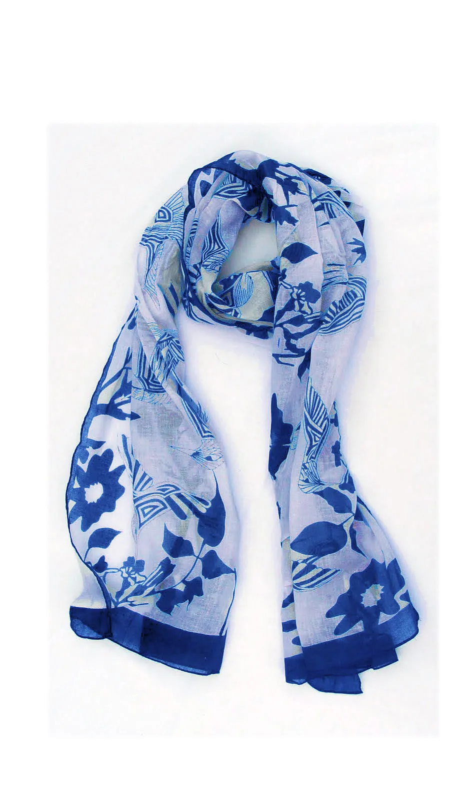 Hummingbird Soft Cotton Printed Scarf