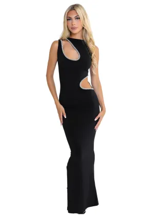 IVONA SKELO Vivia Dress (Black)- RRP $389