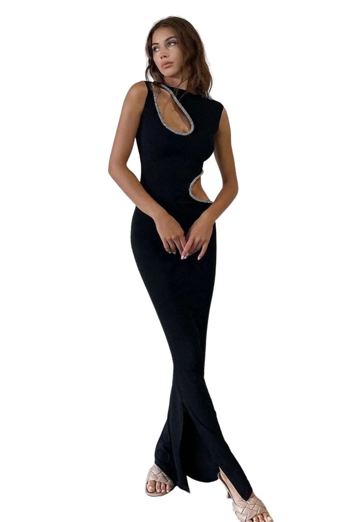 IVONA SKELO Vivia Dress (Black)- RRP $389