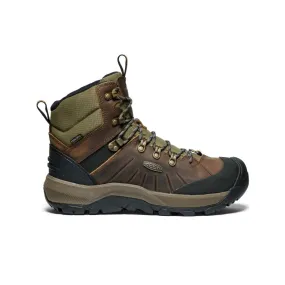 KEEN Men's Revel IV Mid Waterproof Boot in Bison/Orange Pepper