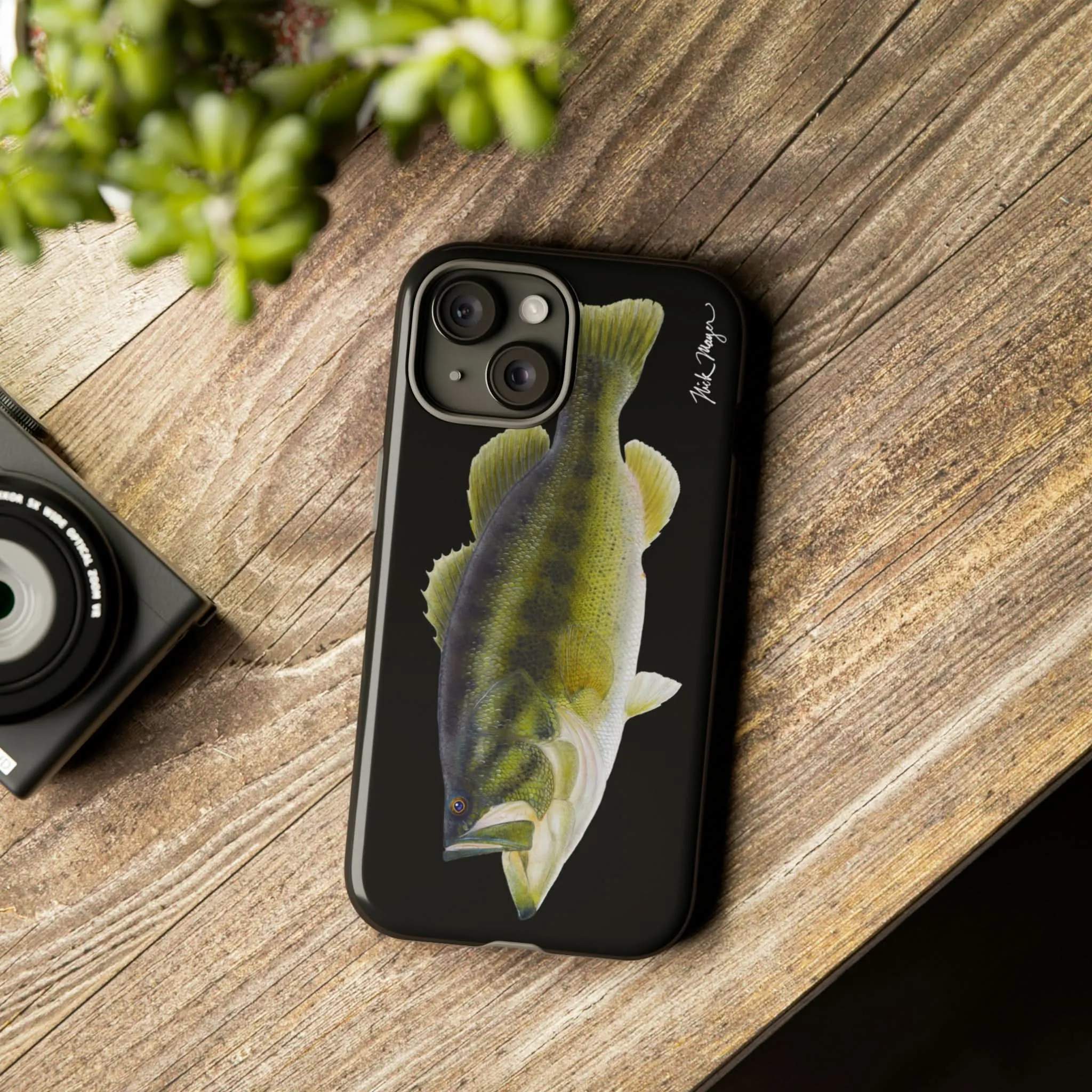 Largemouth Bass Black iPhone 15 Case