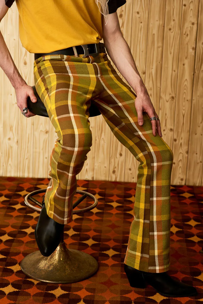 Lay It Down Green Check Trousers