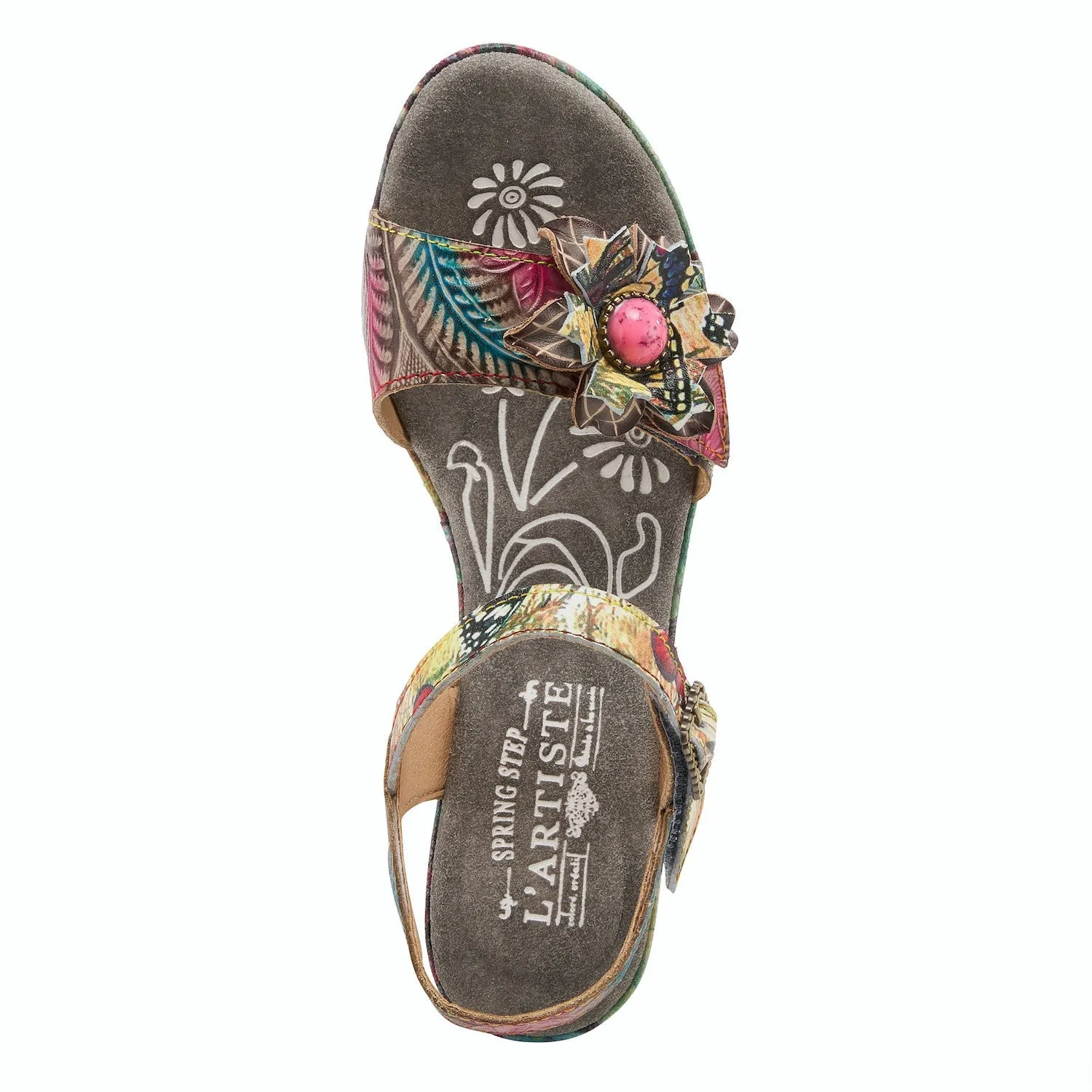 Leilanie Heeled Celebration Sandal in Grey Multi CLOSEOUTS