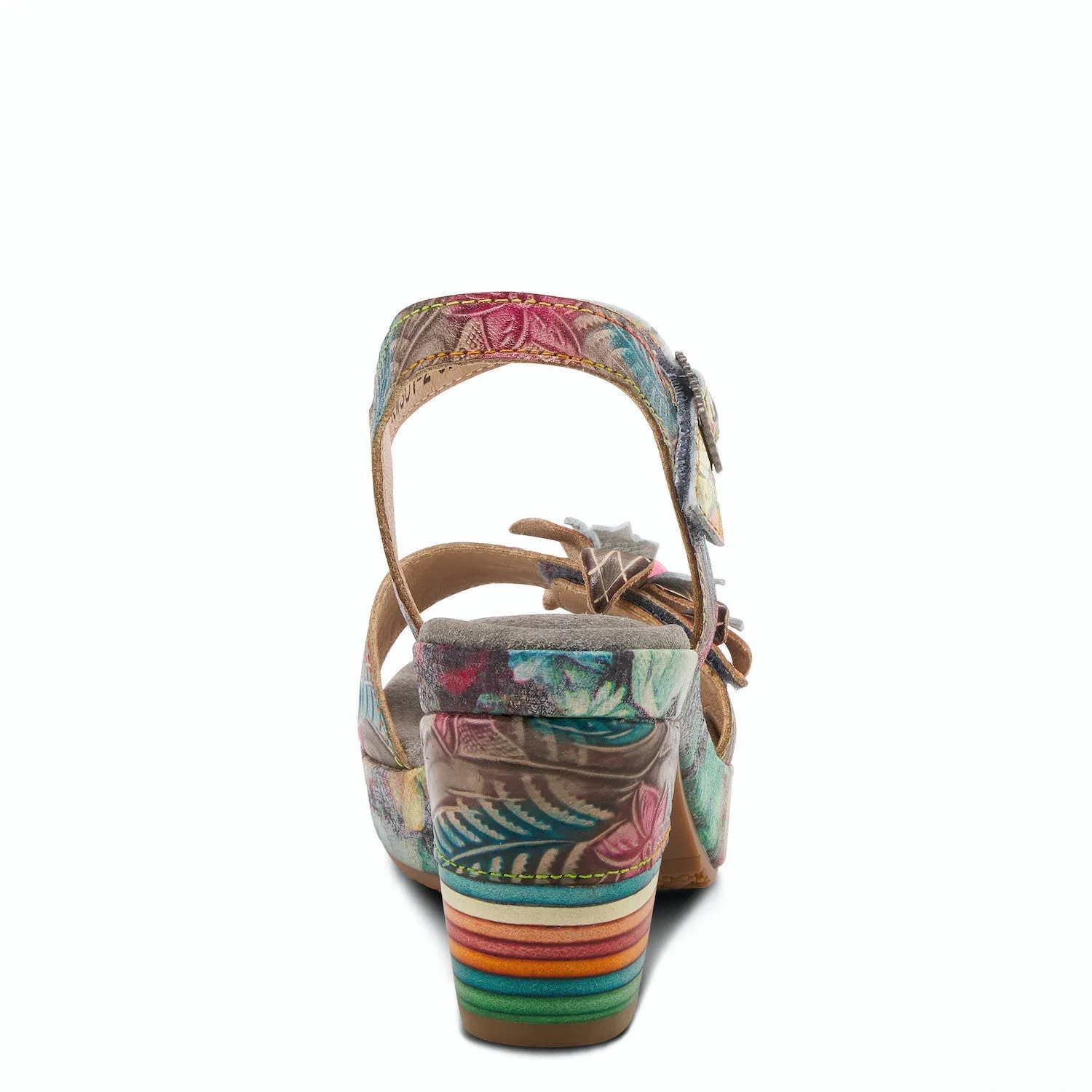 Leilanie Heeled Celebration Sandal in Grey Multi CLOSEOUTS