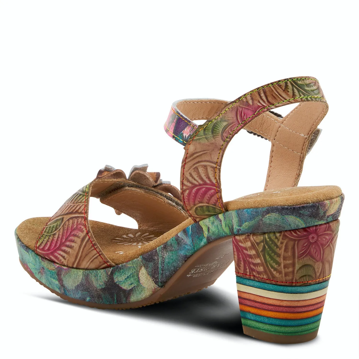 Leilanie Heeled Celebration Sandal in Tan CLOSEOUTS