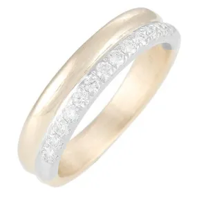 Levy Creations Yellow Band with Diamonds