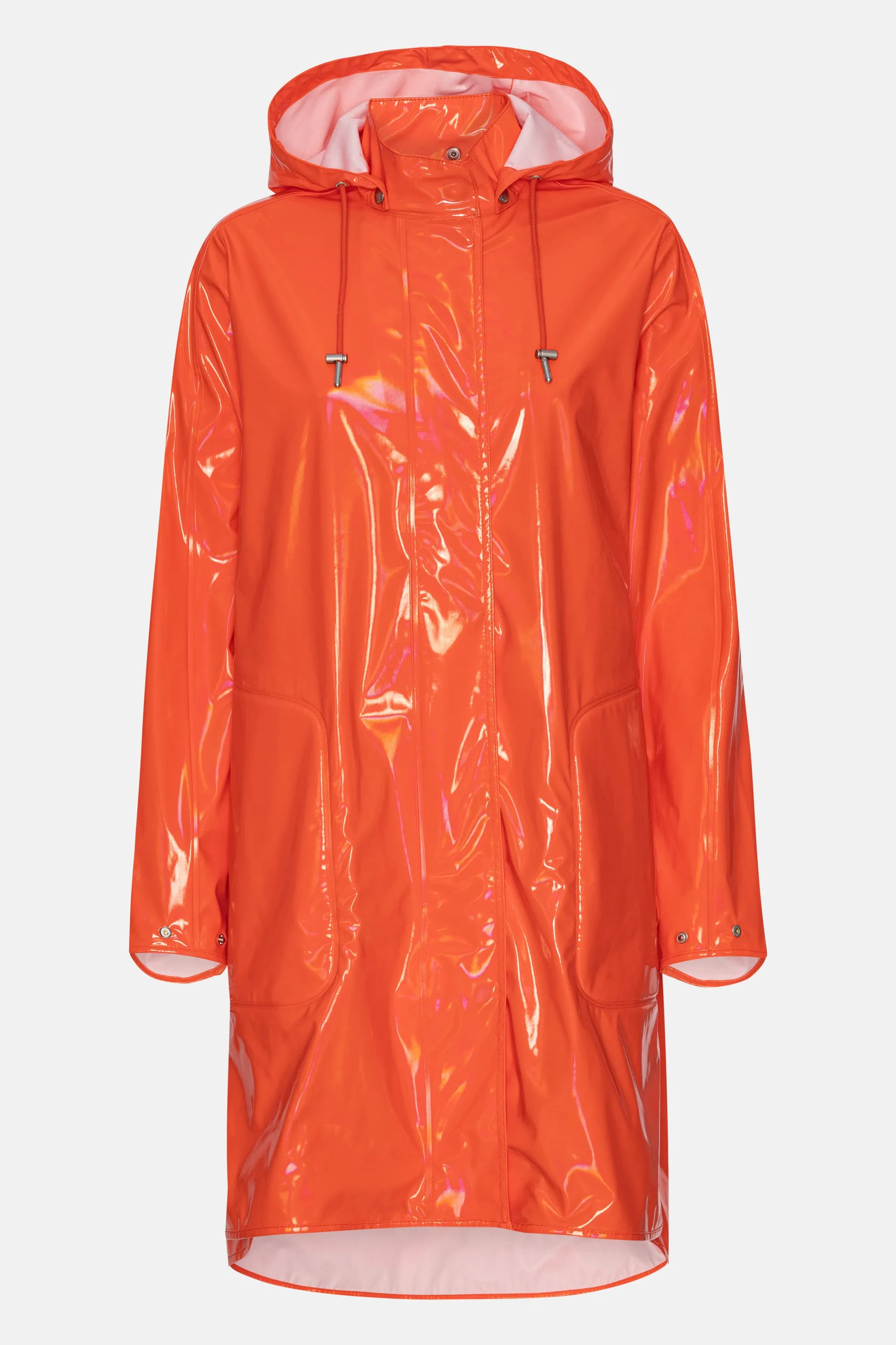 Long Raincoat - Hot Orange