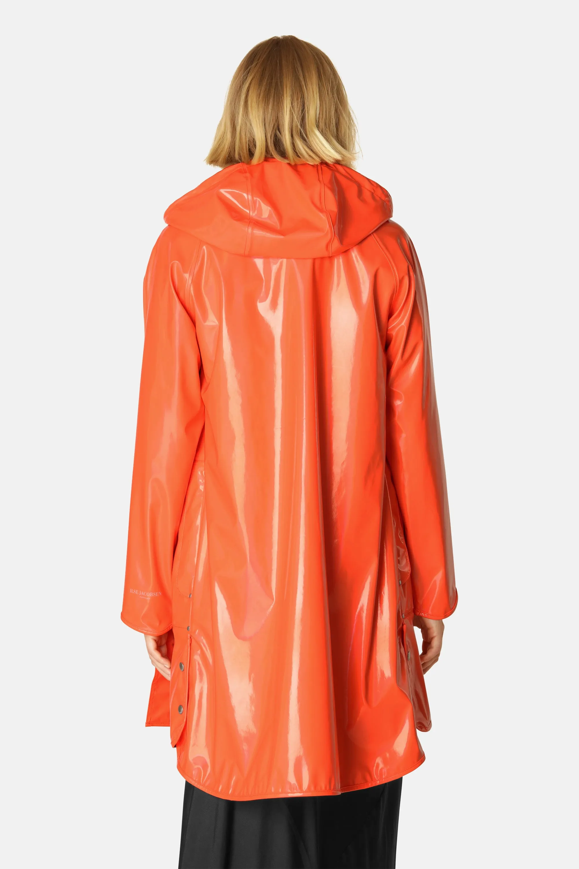 Long Raincoat - Hot Orange