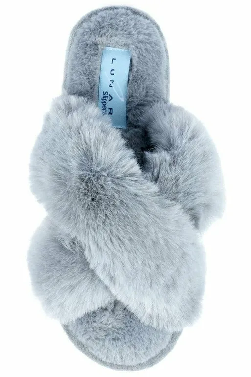 Lunar KLB 001 Leticia Grey Mule Slipper