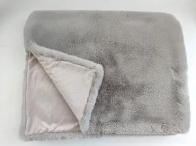 Malini Rapture grey fur throw