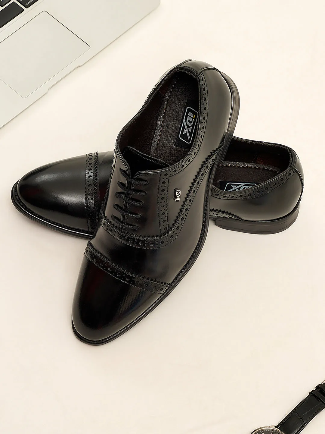 Men's Black Regular Toe Lace Up Formal (IX2033)