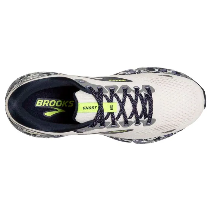 Mens Brooks Running Ghost 15 Camo Pack in White/Eclipse/Nightlife