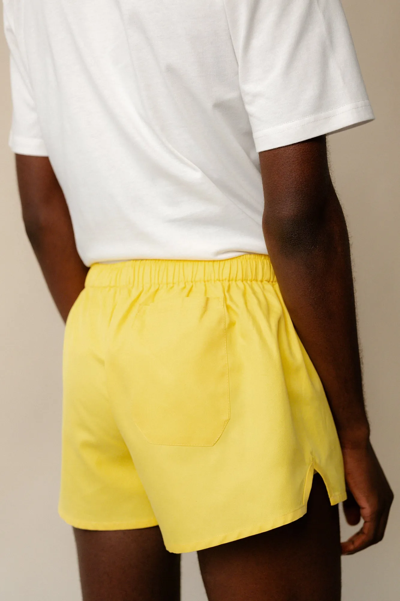 Men's Lightweight Sports Short Plastic Free - Canary Yellow