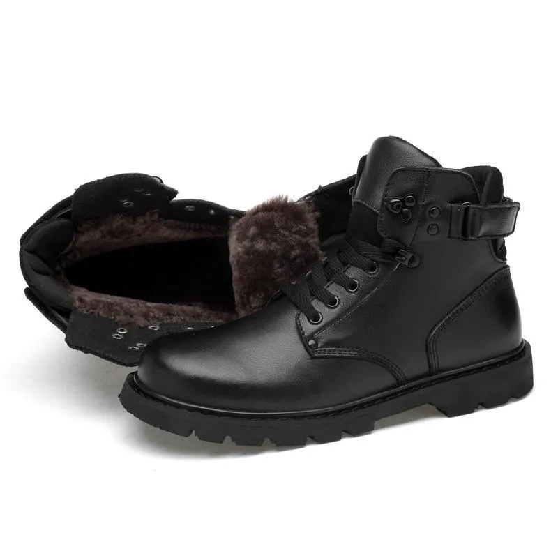 Men's Winter Genuine Leather Snow Boots