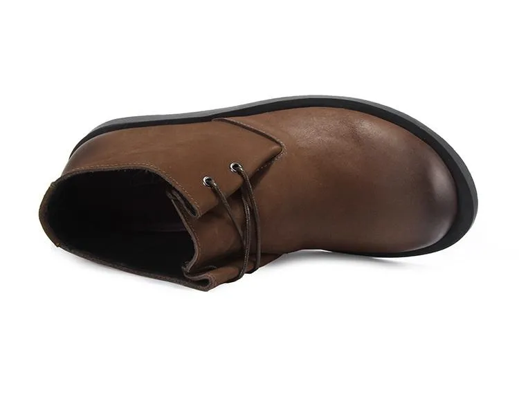 Men's Winter Leather Chukka Boots