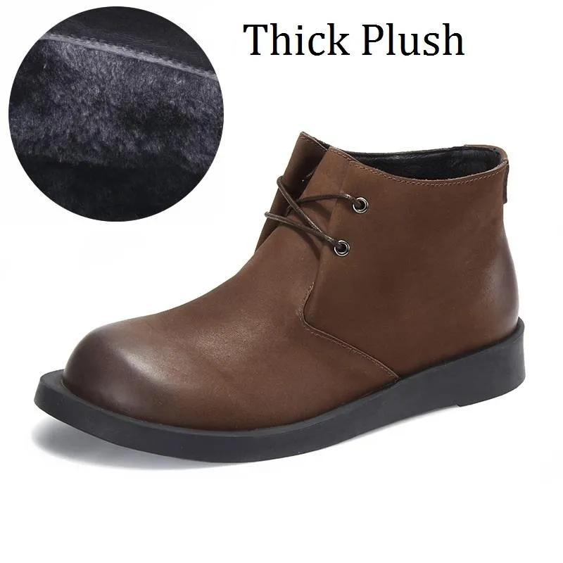 Men's Winter Leather Chukka Boots