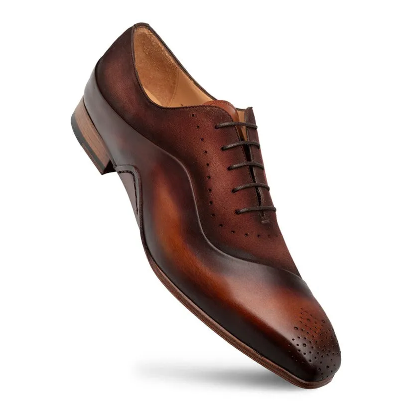 Mezlan "Affari" Medallion Toe Oxford Cognac/Rust