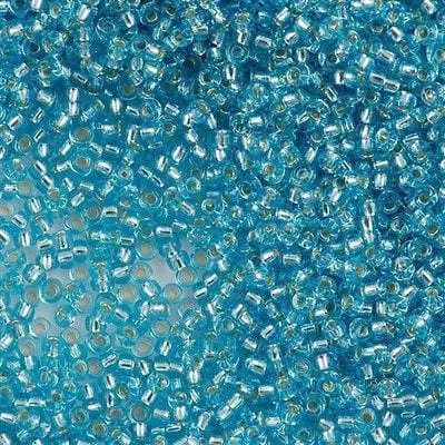 Miyuki Boncuk, MiyukiRoundBeads15/0-0018 - Aqua Silver Lined