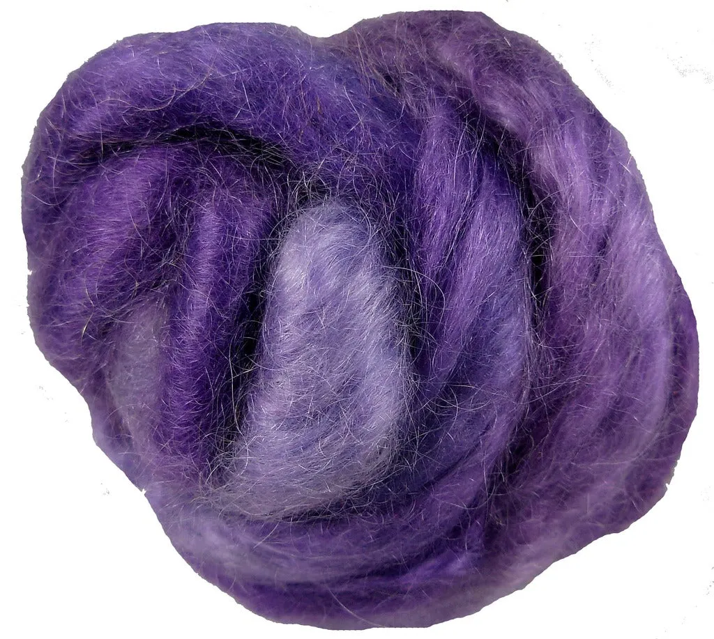 Mohair Roving, Sorta Solid Purple