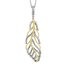 Nature Pendant in 18k Gold with Diamonds