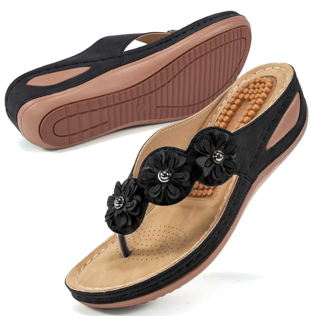 【No.6】Wedge Sandals Ladies Flip Flops Bohemian Sandals