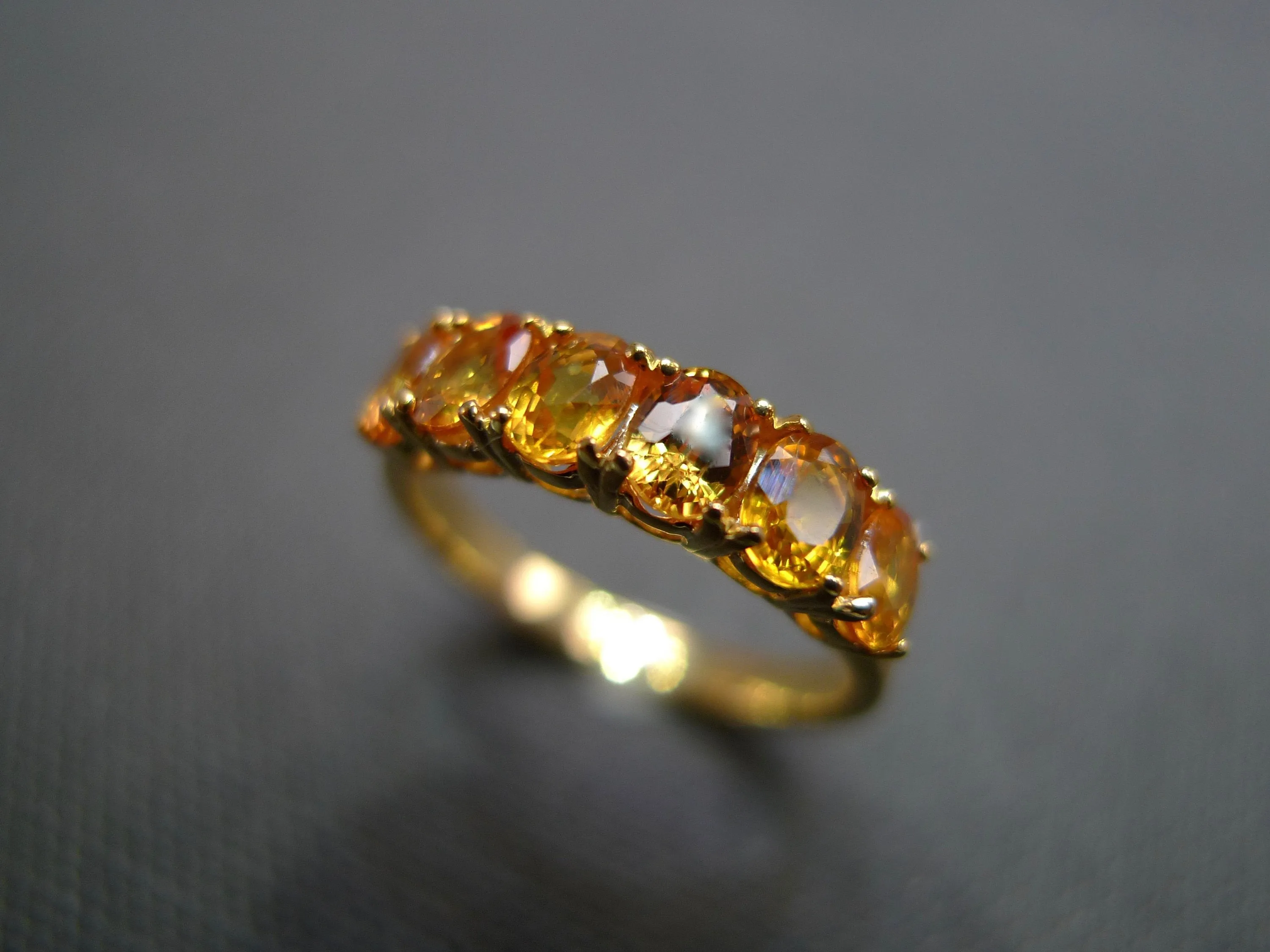 Oval Cut Yellow Sapphire Ring in Yellow Gold