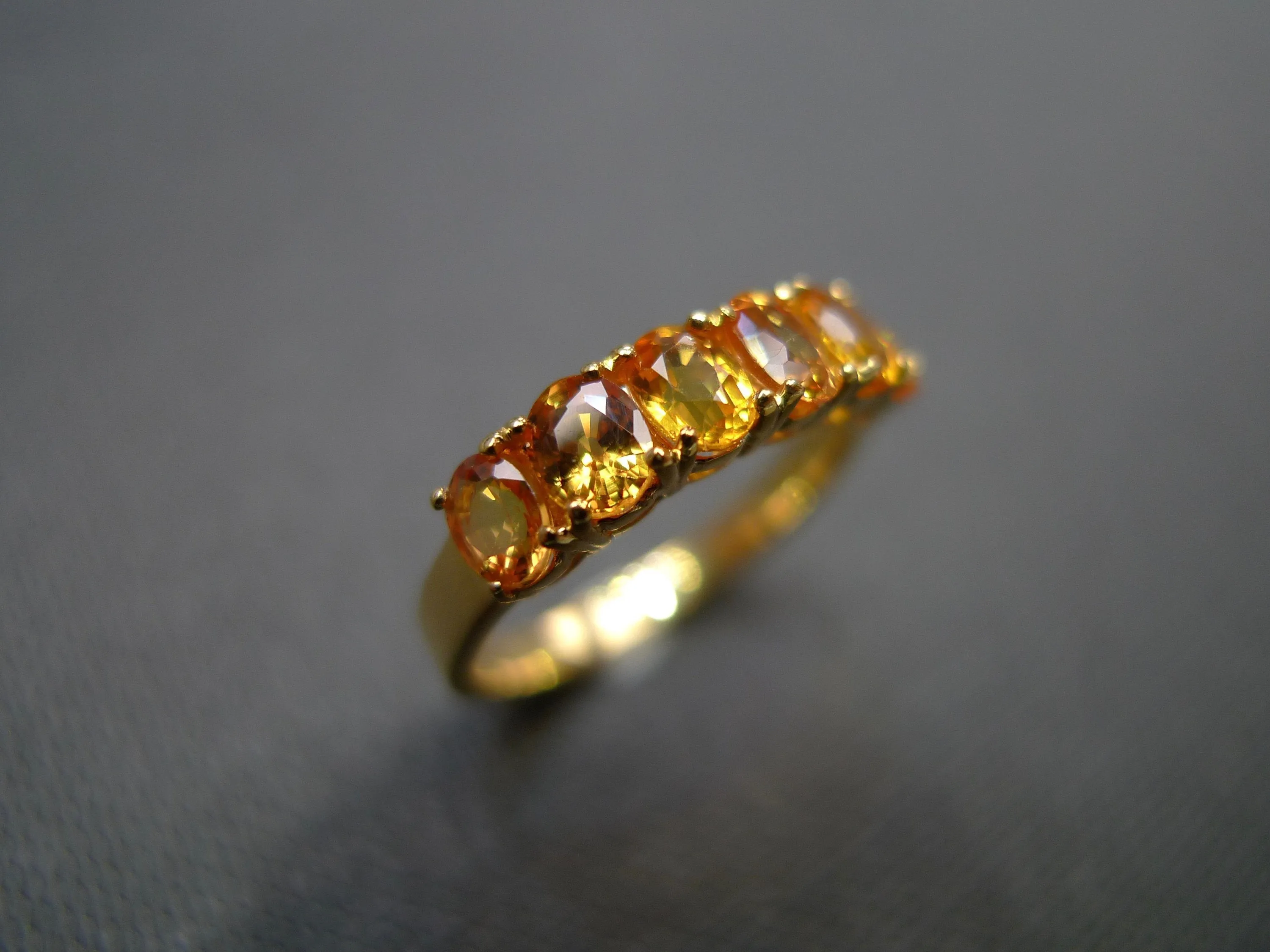 Oval Cut Yellow Sapphire Ring in Yellow Gold