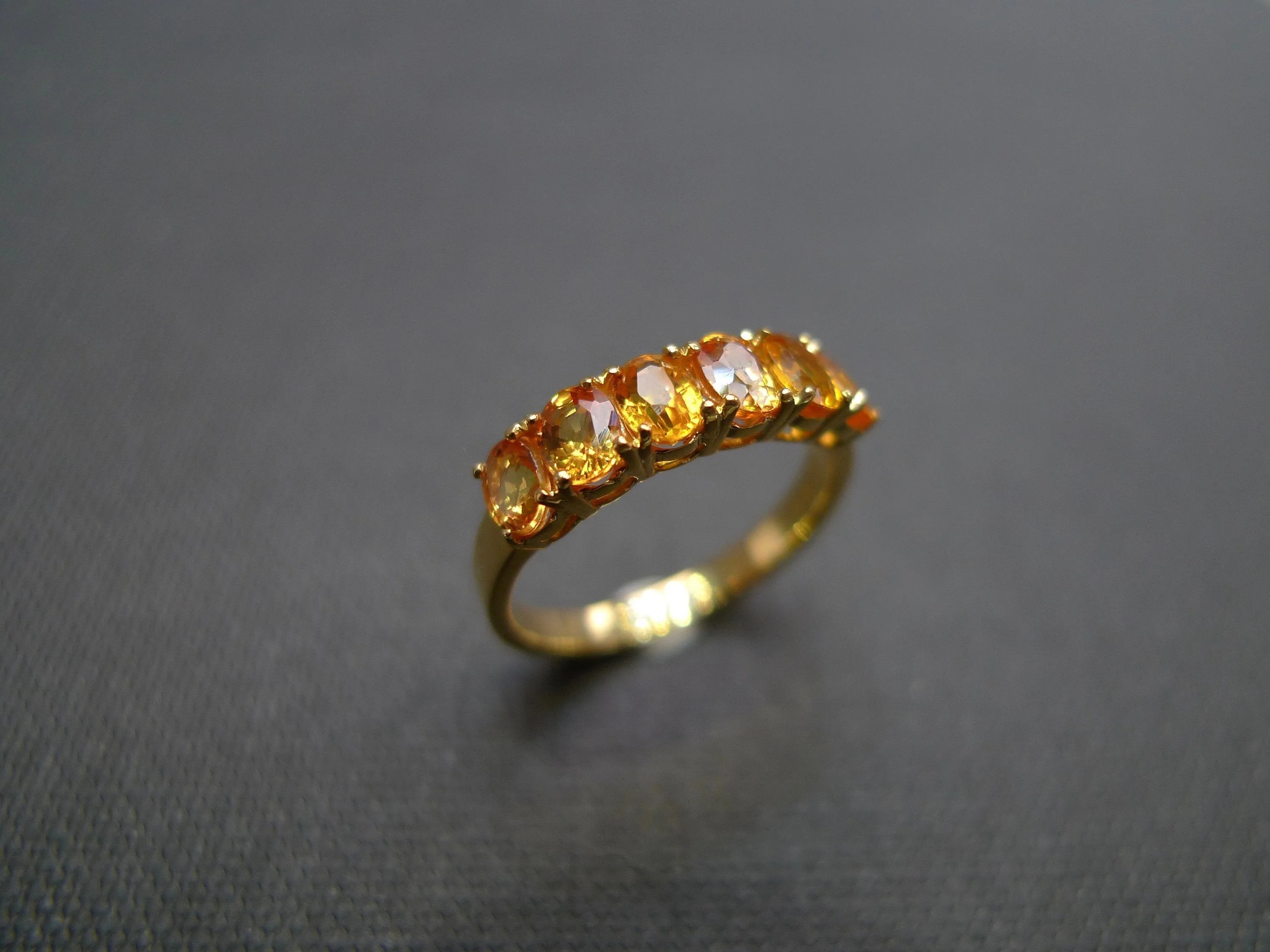 Oval Cut Yellow Sapphire Ring in Yellow Gold