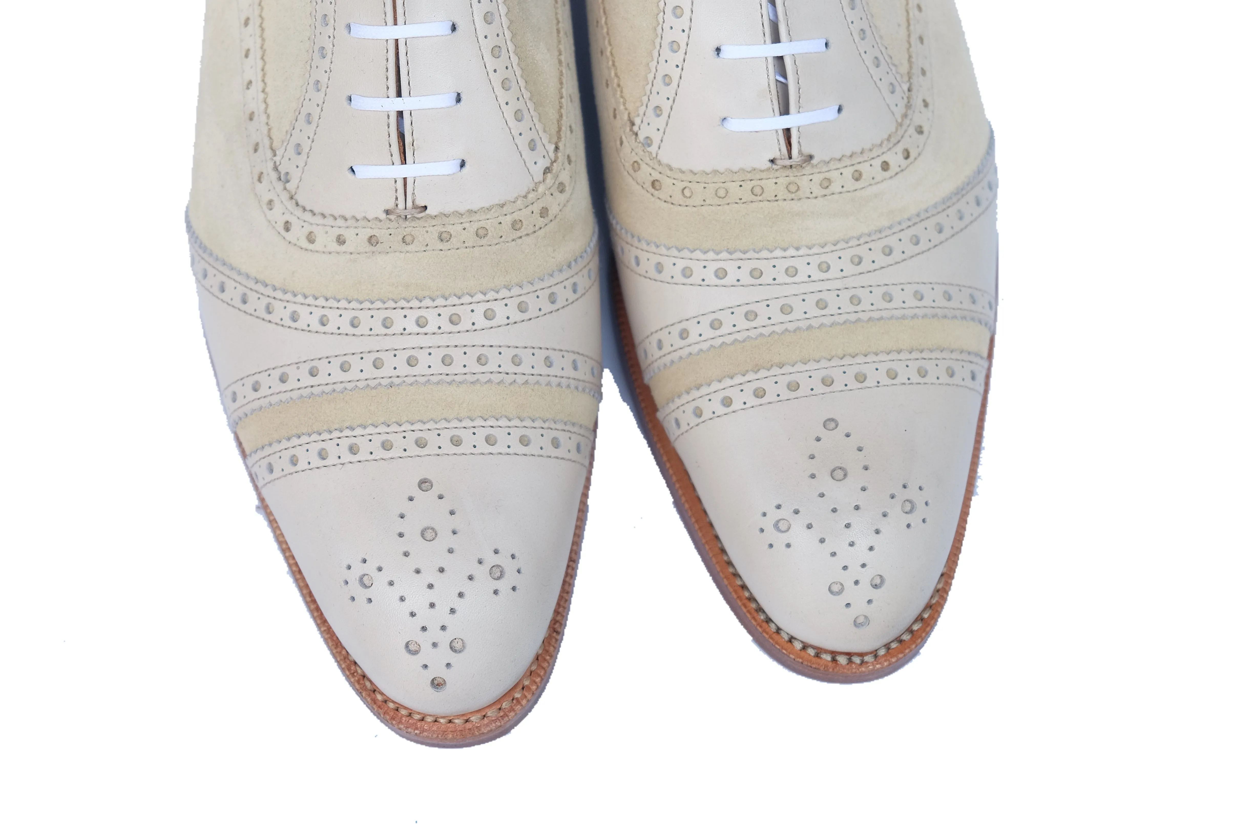 Phillips - MTO - Cream Calf / Cream Suede - NGT Last - Single Leather Sole