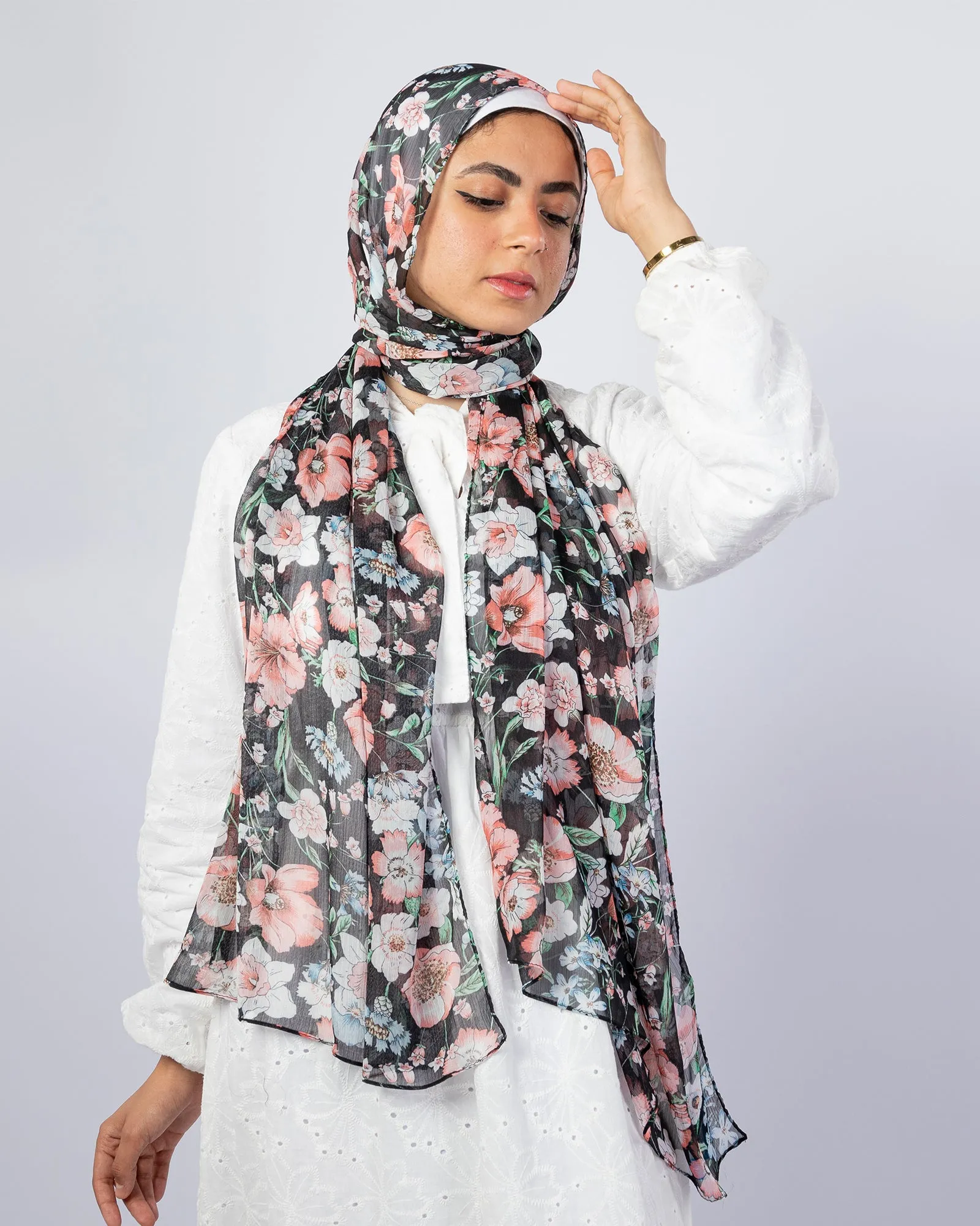 Printed Crinkled Chiffon