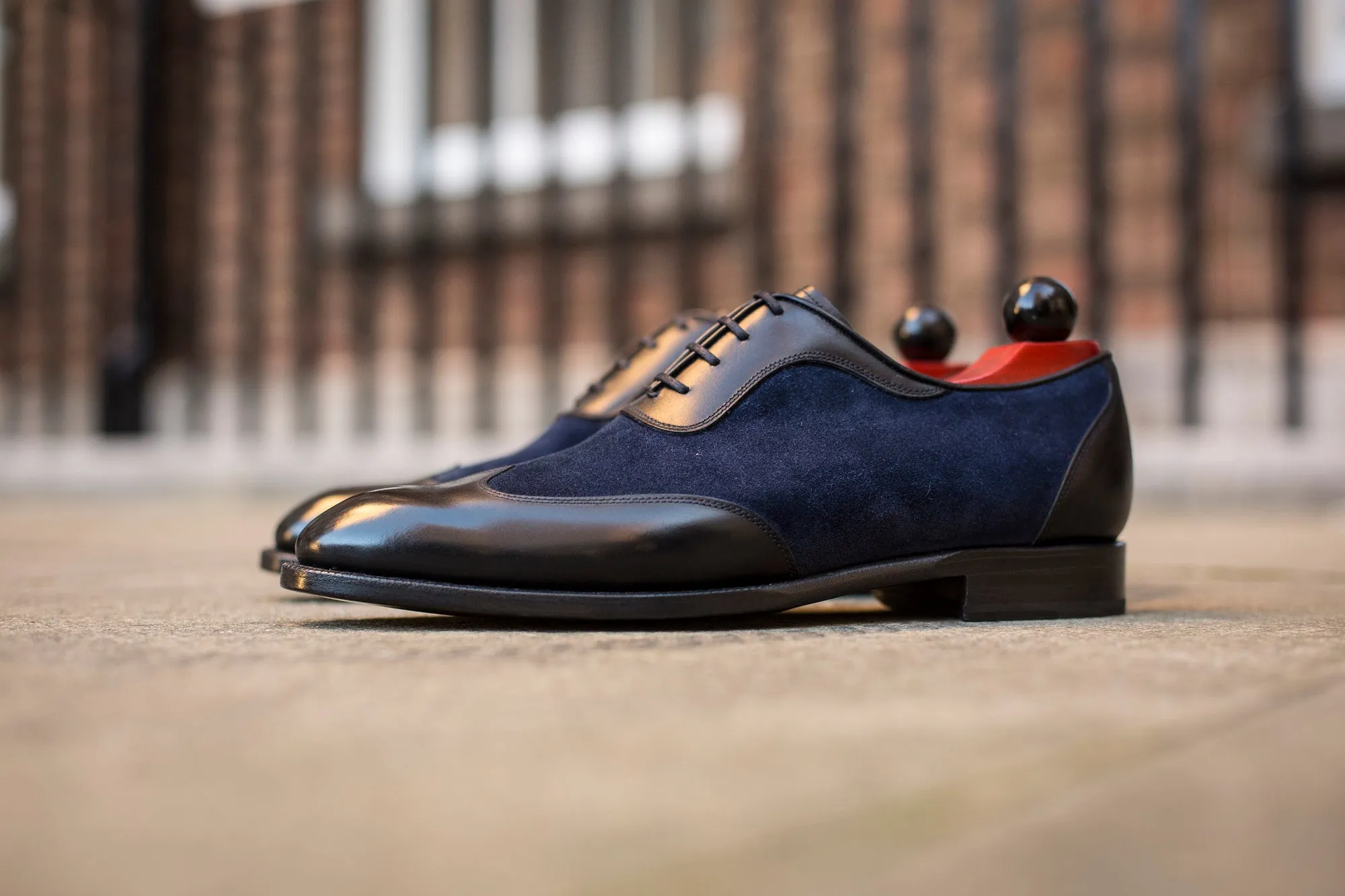 Rainier - MTO - Black Calf / Dark Blue Suede - NGT Last - Single Leather Sole