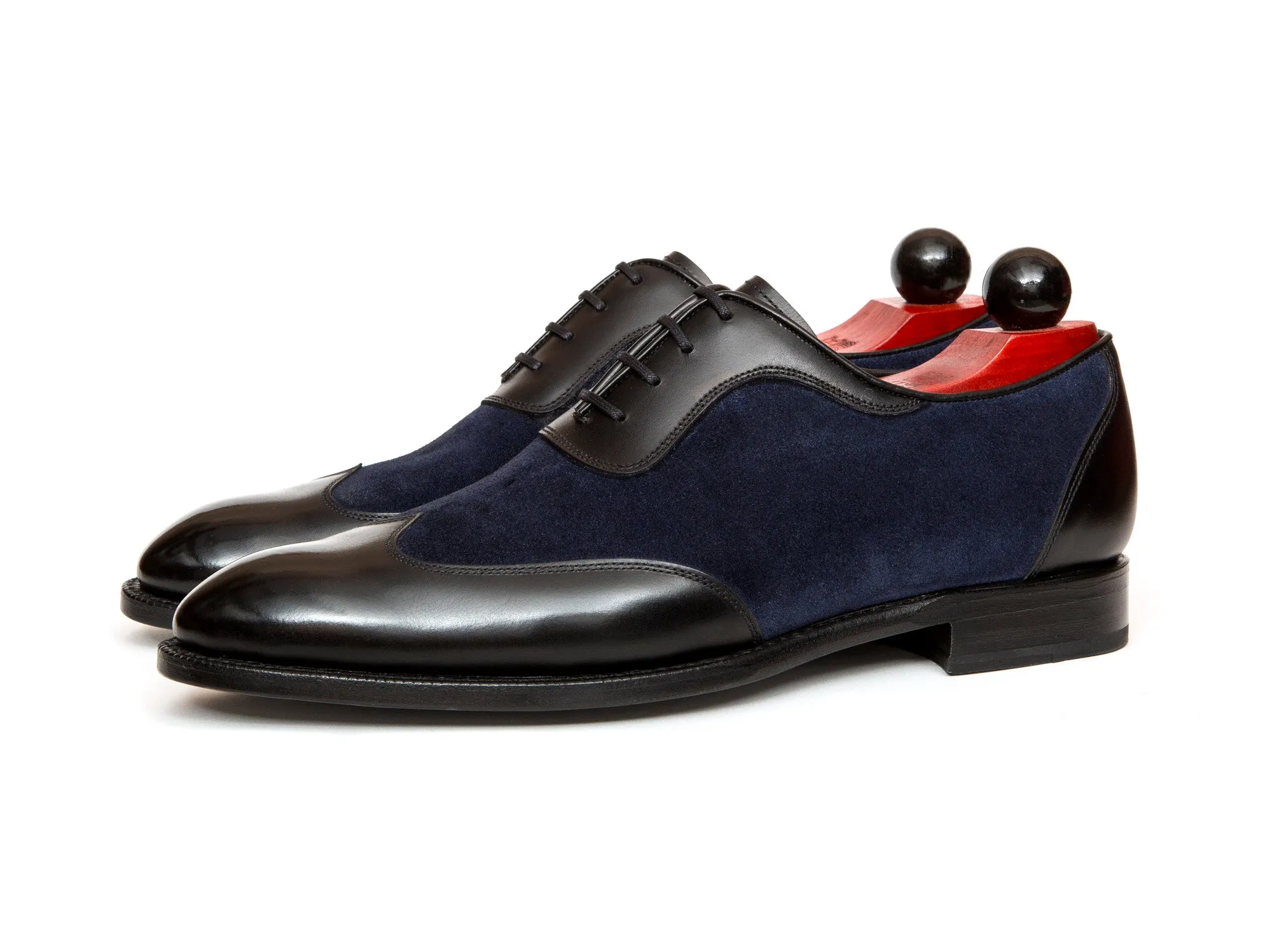 Rainier - MTO - Black Calf / Dark Blue Suede - NGT Last - Single Leather Sole