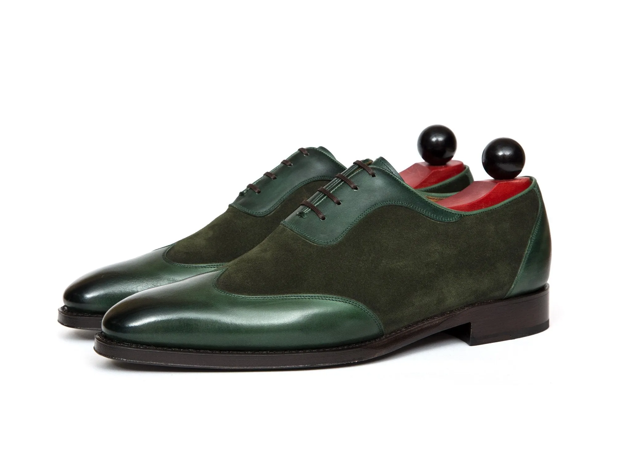 Rainier - MTO - Forest Green Calf / Forest Green Suede - LPB Last - Single Leather Sole