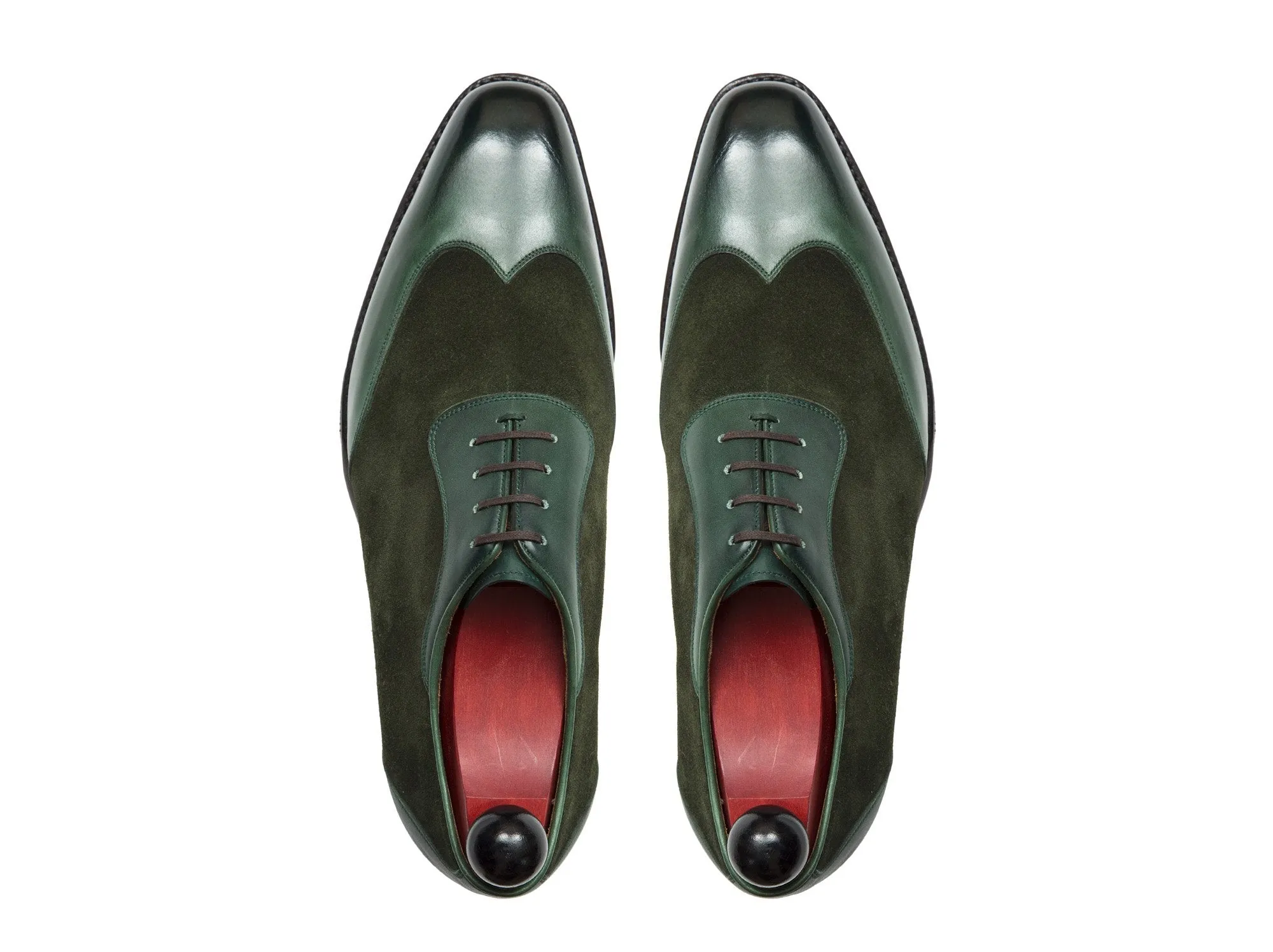 Rainier - MTO - Forest Green Calf / Forest Green Suede - LPB Last - Single Leather Sole